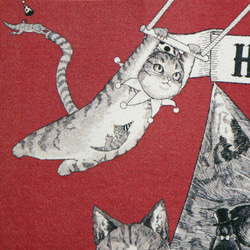 HANA circus original　キャンバストートバッグ　Lサイズ　猫　はちわれ　キジトラ　黒猫　サーカス団 5枚目の画像