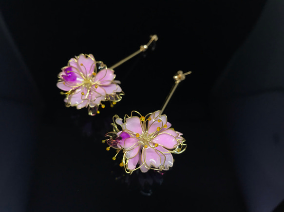『 牡丹桜 』ピアス 1枚目の画像
