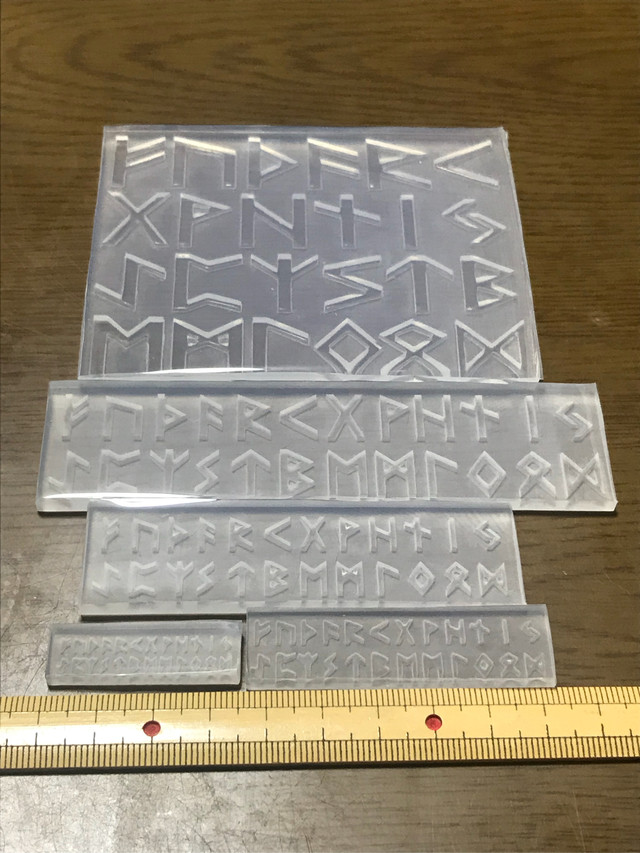ルーン文字5サイズセット(シリコンモールド型)