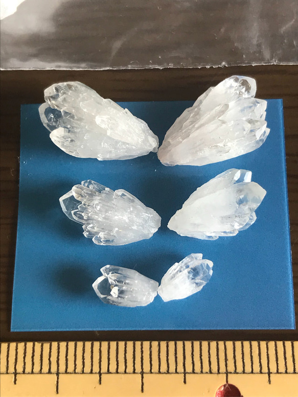 W羽根水晶小（鉱石モールド）鉱石レジン用シリコンモールド型 2枚目の画像