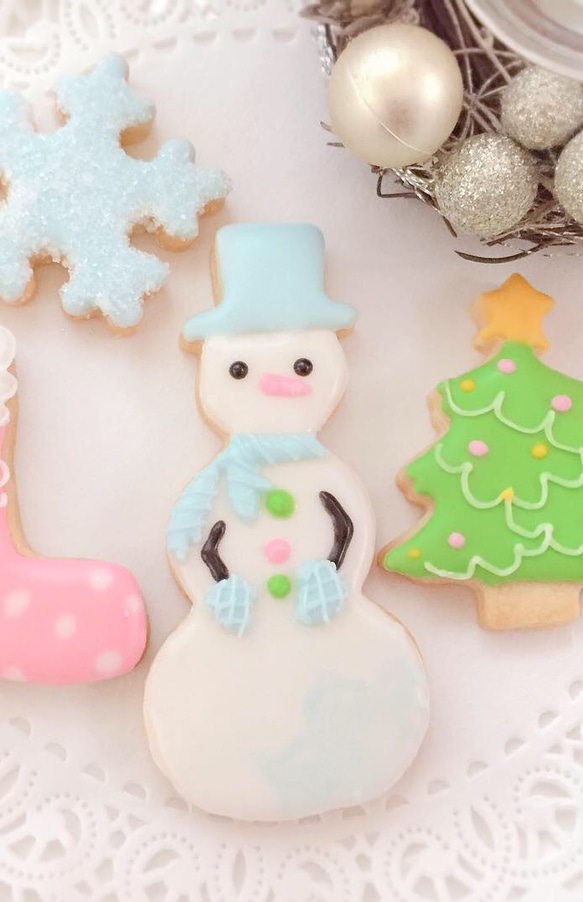 クリスマスアイシングクッキー４枚とクリスマスクッキー10枚のセット 2枚目の画像