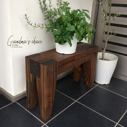 横幅80cmどっしり木製ローテーブル 花台 テレビ台 飾り台 センター