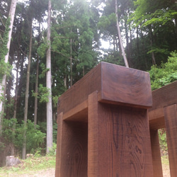 【2脚セット】木製 ベンチ 椅子 公園 古民家 防腐処理 ガーデニング 3枚目の画像