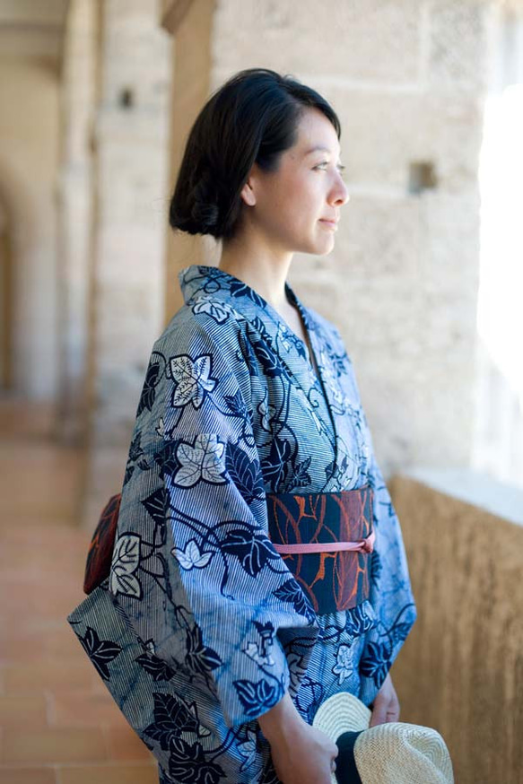 送料無料☆南仏発☆アフリカン・ファブリックの着物/浴衣☆クラシック