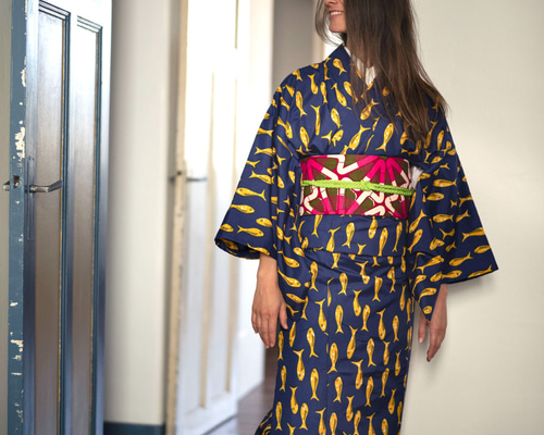 SALE 20%OFF!!】南仏より☆アフリカン・ファブリックの着物