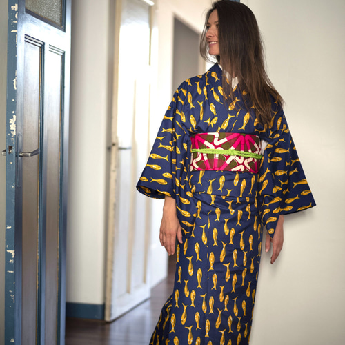 SALE 20%OFF!!】南仏より☆アフリカン・ファブリックの着物