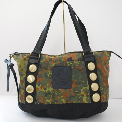新品 ✳️迷彩✳️ ボストンバッグ エフスタイル✨ミリタリートランク Sサイズ】大人かっこいいボストンバッグドイツ軍迷彩ミリタリー