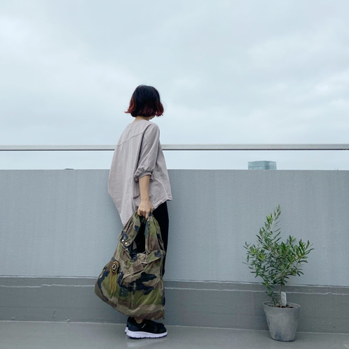 ミリタリーF2ジャケットリメイク＊2WAYショルダー＊迷彩柄＊フランス軍