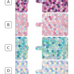 送料無料 抗菌 モロッコタイル 手帳型 スマホケース iphone 14 13 12 se 7 ほぼ全機種対応 カバー 2枚目の画像