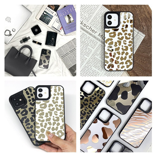 送料無料 抗菌 ミラーケース スマホケース 牛 iPhone13 12 Pro mini 11