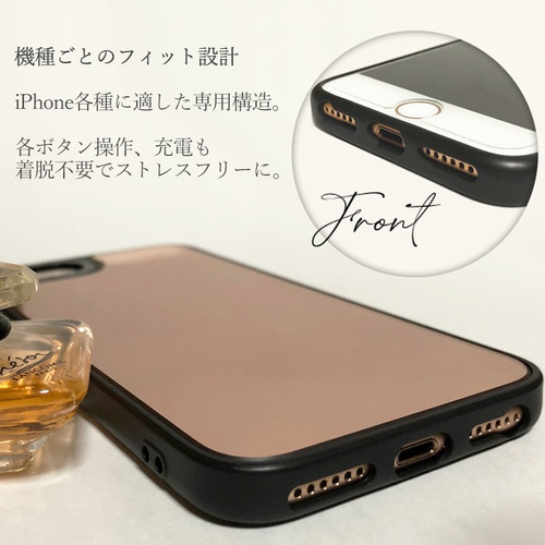 抗菌 名入れ 送料無料 ミラーケース 韓国 iPhone 14 13 12 Pro