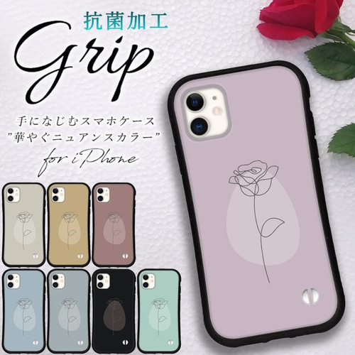 抗菌 iface型 韓国 ばら 花 iPhone 16 e 15 14 13 12 Pro mini
