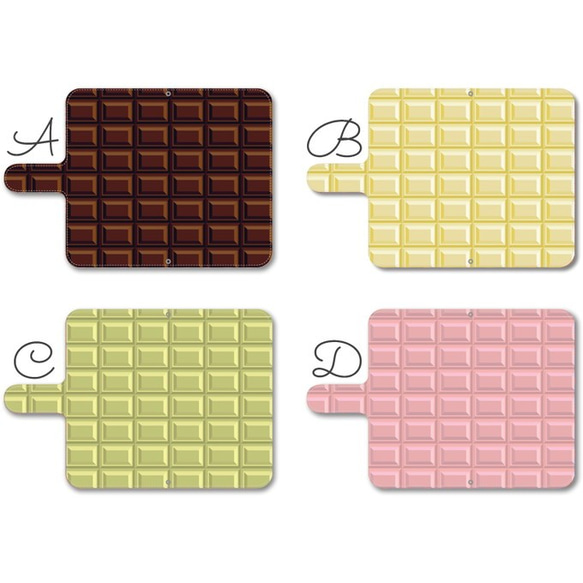 抗菌 送料無料 スマホケース 手帳型 チョコレート スマホカバー 多機種対応 Android iPhone OPPO 他 2枚目の画像