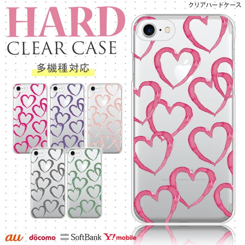 抗菌 透明 クリア ハート スマホケース iPhone 16 e 15 14 13 se Pixel