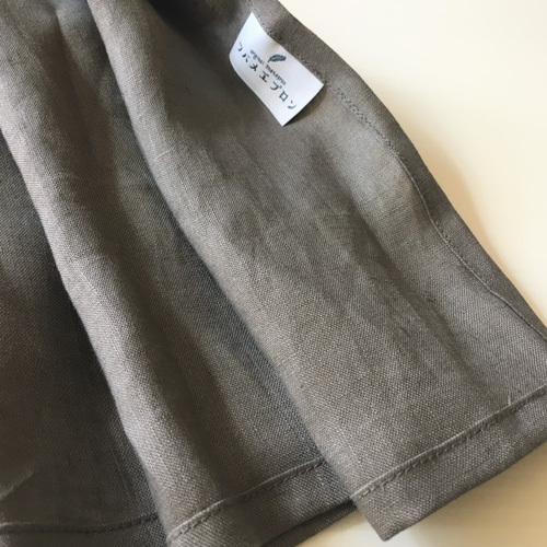 大人かわいい リネンエプロン】 グレー／薄リネン その他ファッション