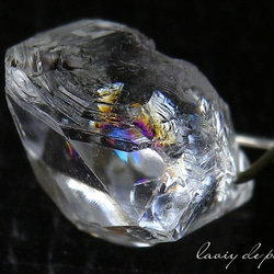 silver925/ハーキマーダイヤモンドの1粒ネックレス 4枚目の画像