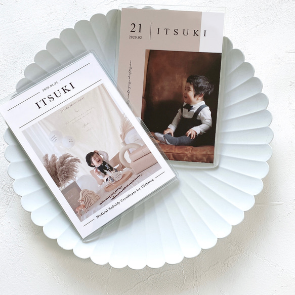 ケース入りオリジナル医療証カバー◇お写真入り◇ 母子手帳ケース