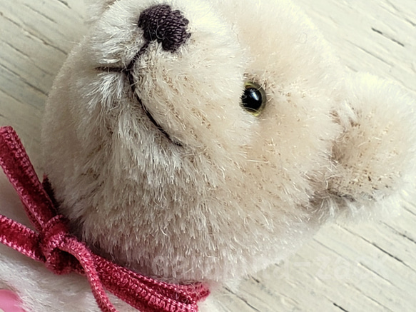 テディベア ★☆優しくむぎっとしてね♪ピンク系★☆★可愛い teddy bear クマ アンティーク 癒し 1枚目の画像
