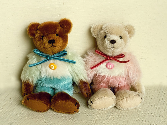 テディベア ★☆優しくむぎっとしてね♪ピンク系★☆★可愛い teddy bear クマ アンティーク 癒し 8枚目の画像