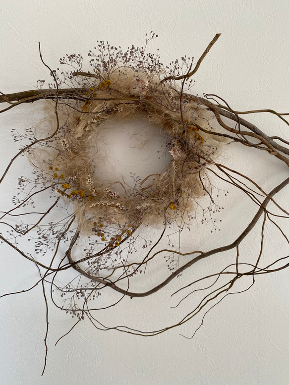 スプリングリース　鳥の巣リース 2枚目の画像