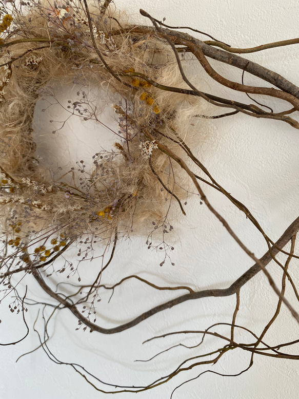 スプリングリース　鳥の巣リース 4枚目の画像