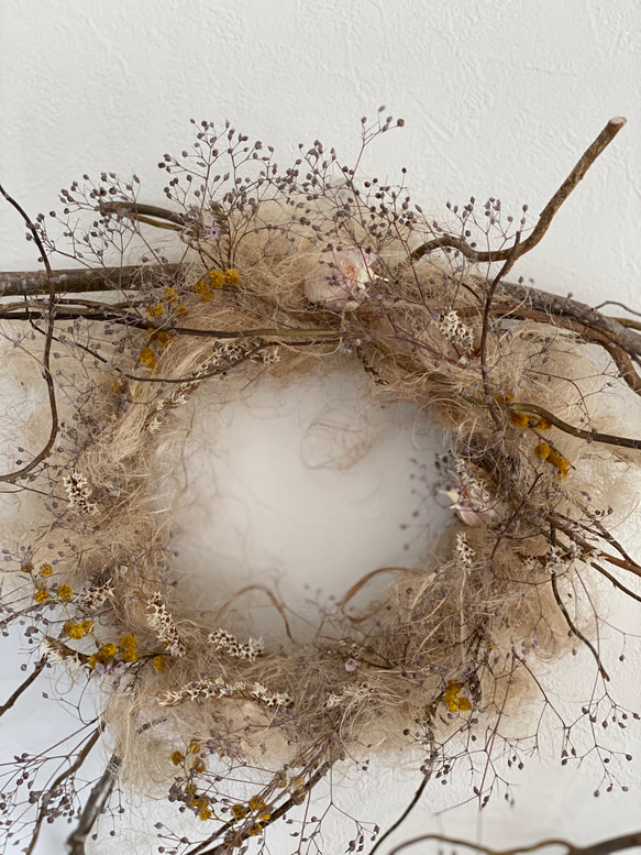 スプリングリース　鳥の巣リース 6枚目の画像