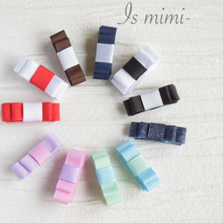 3つ選べる】赤ちゃんから使えるシンプルなベビーヘアクリップ