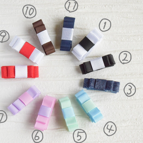 ヘアゴム　ベビーヘアクリップ　ダブルリボン１〜４ 楽天市場】グログラン リボン ベビー ヘアゴム ネイビー (2コ) BABY