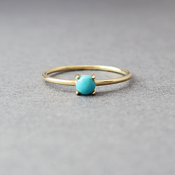 lilas ターコイズ カボションダイヤリング 13号 lilas ターコイズ