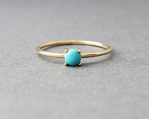 12月誕生石】 キングマン ターコイズ ラウンドカボション 約4mm