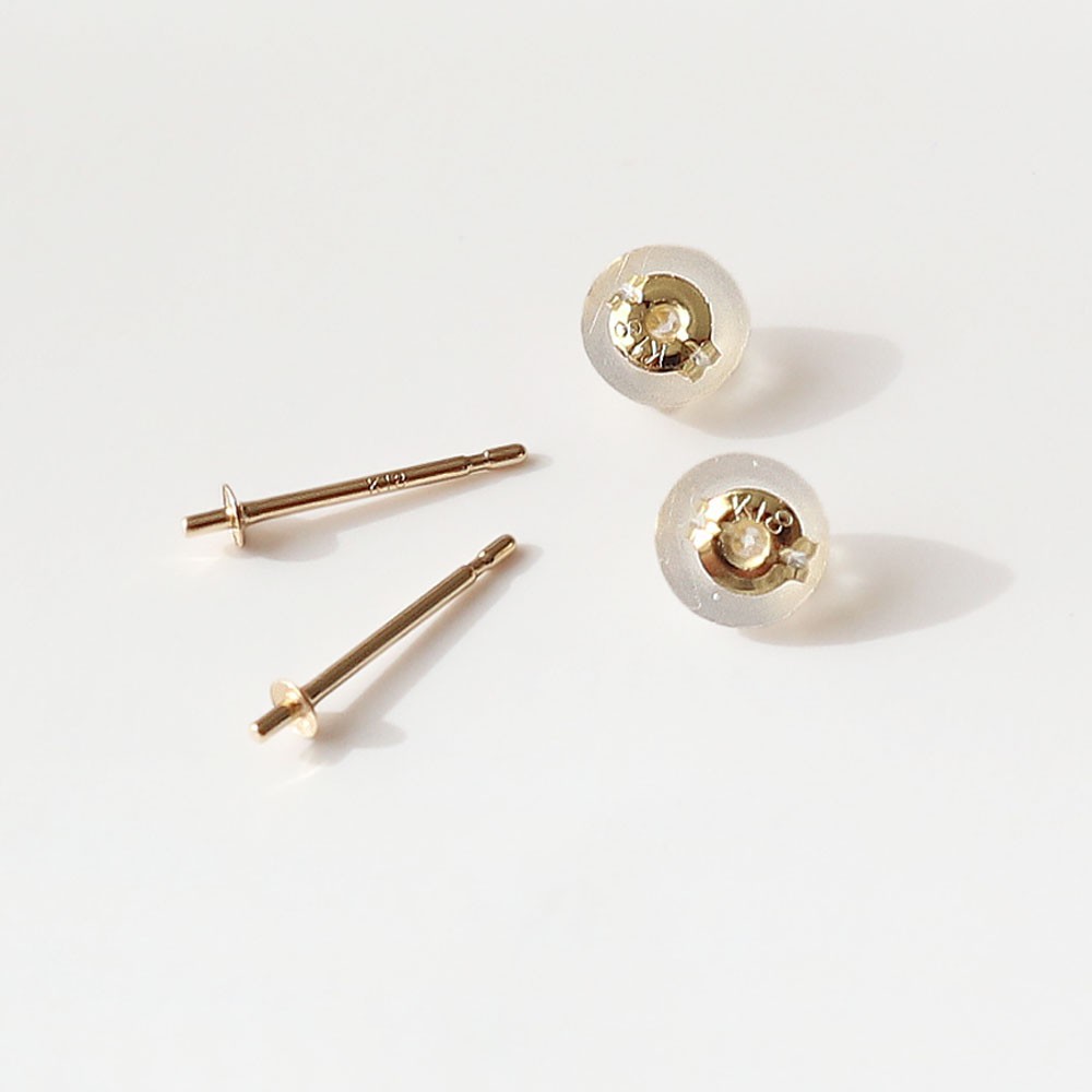 ハンドメイド　ピアスゴールド（ｋ18）アポロコンチョゴールドピアス ポストピアス