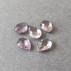 粉紅紫水晶梨形墊形切割 10x7 mm / 銀 925 金戒指 第4張的照片