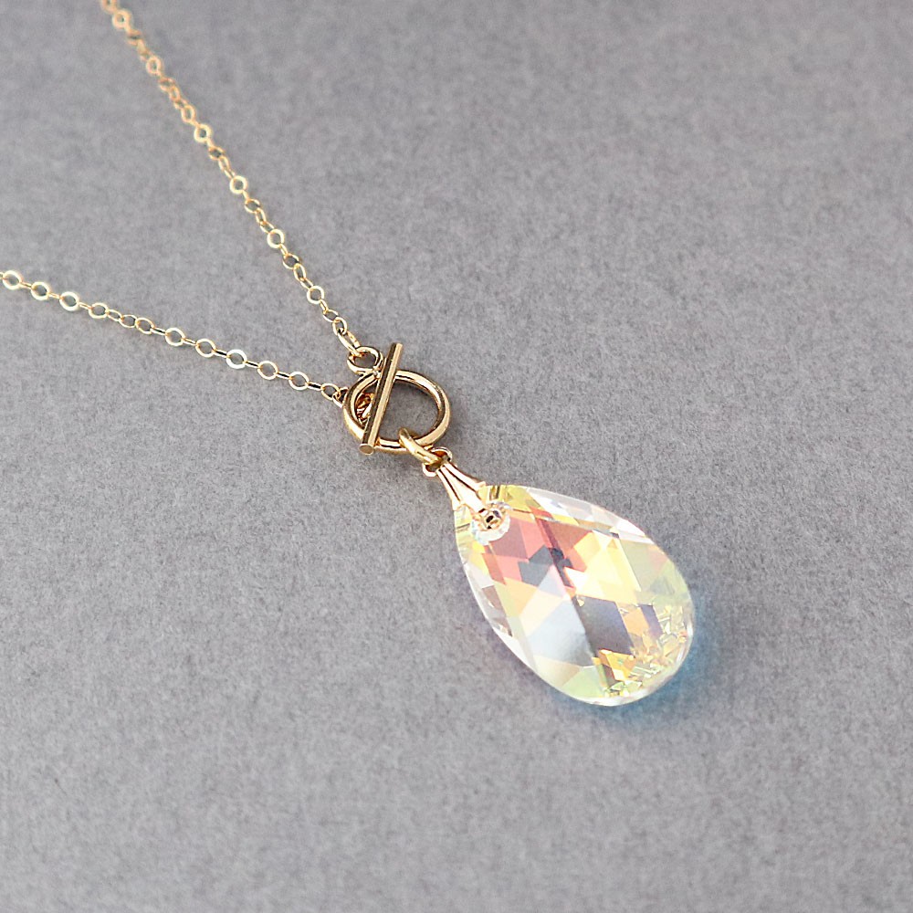 クリスタル クリスタルAB  / 14KGF ゴールド ネックレス