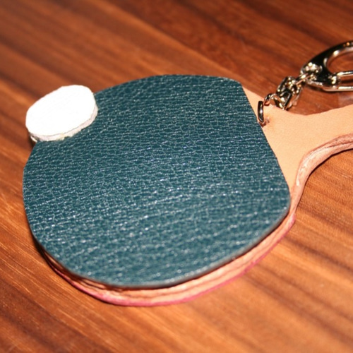 本革 卓球ラケット＆ボール キーホルダー その他雑貨 leather for you