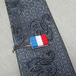 〈ブロックのネクタイピン〉フランス国旗 2枚目の画像