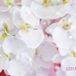 LED光蝶蘭　キラキララメ入　小　　白 3枚目の画像