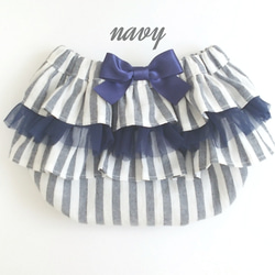 チュールフリルのブルマ NAVY 1枚目の画像