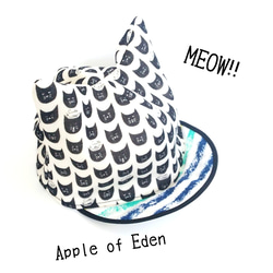 MEOW‼ ネコ耳キャップ/帽子ネイビー 再販2 1枚目の画像