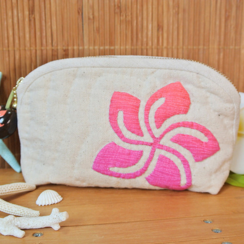 ハワイアンキルト ポーチ ☆ プルメリア ポーチ LULUCO 通販 11033994