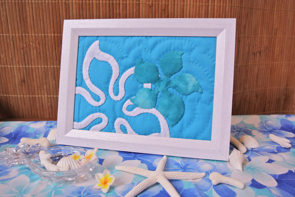 【大人気】フレーム入りハワイアンキルト2点 大人気】フレーム入りハワイアンキルト2点