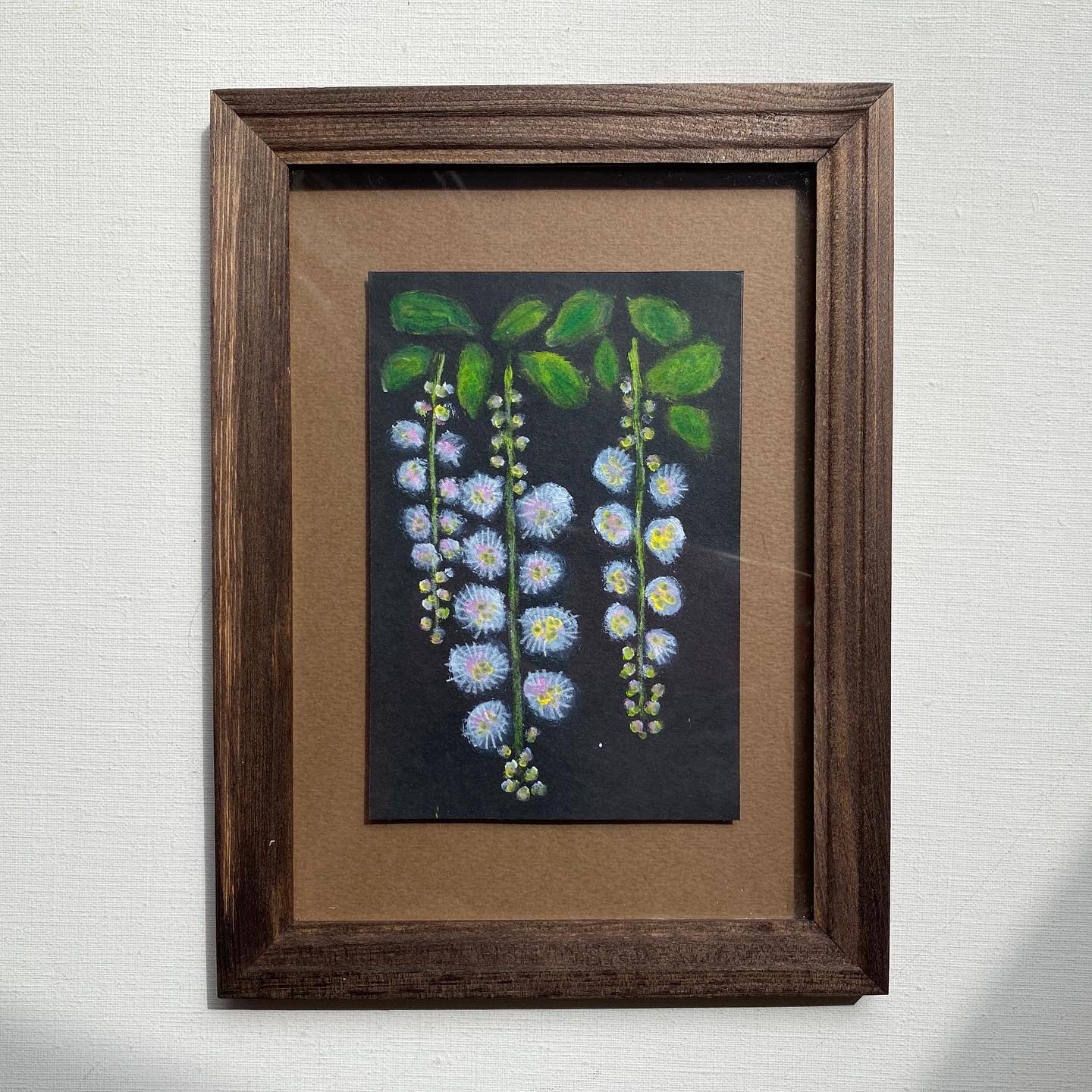 絵画　アクリル画家　『一夜の幻』 サガリバナ
