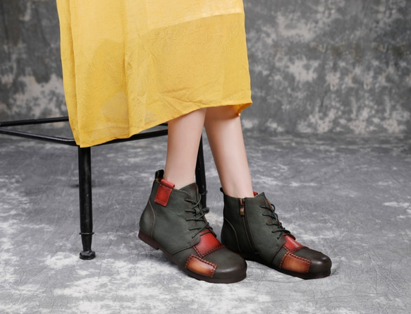 ♥秋冬準備♥女士皮鞋短靴22.5cm-25cm 2顏色＃284 第4張的照片