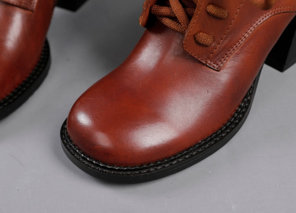 ♥ 新款秋冬手工製作 ♥ 女式真皮皮鞋高跟鞋 22.5cm-25cm #422 第6張的照片