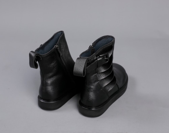 ♥ 新款秋冬手工 ♥ 女式真皮鞋短靴 22.5cm-25cm #439-2 第5張的照片