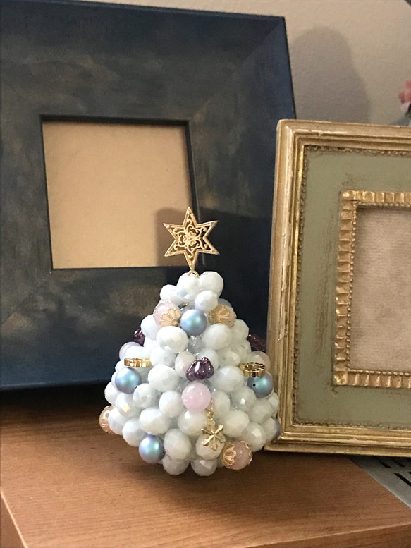 【限定1つ☆】beads Xmas tree ☆ モルガナイト 3枚目の画像