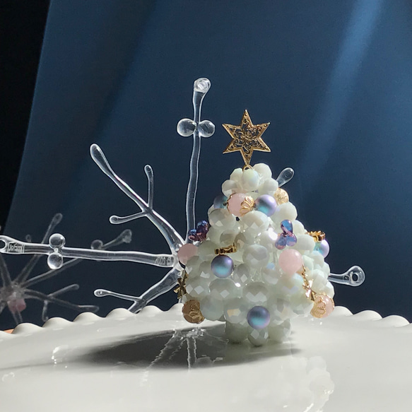 【限定1つ☆】beads Xmas tree ☆ モルガナイト 6枚目の画像