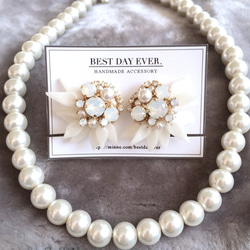 bridal jewelry..✭* 花びらイヤリング　Jessica 1枚目の画像