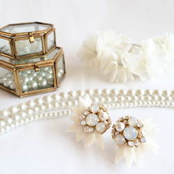 bridal jewelry..✭* 花びらイヤリング　Jessica 5枚目の画像
