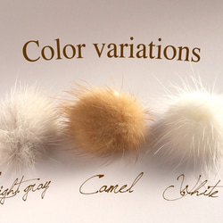 Mink fur Bijou earrings (3color  variation) 第5張的照片