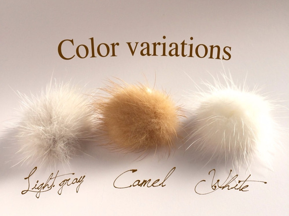 Mink fur Bijou earrings (3color  variation) 第5張的照片